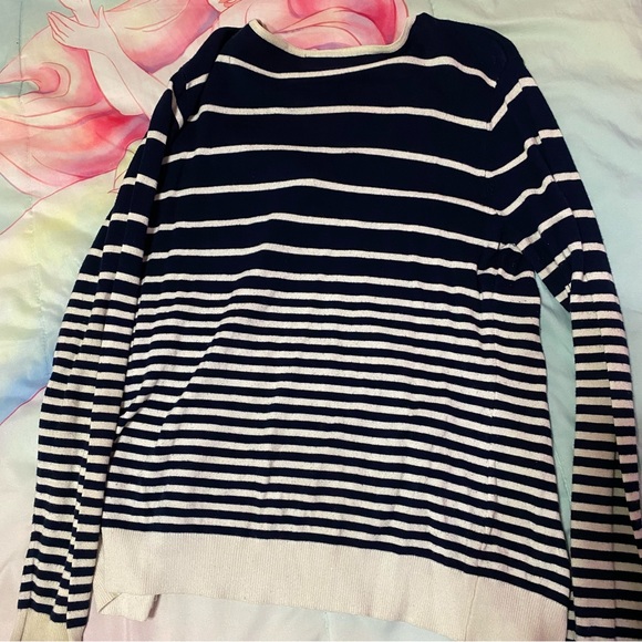 Forever 21 Dark Navy blue striped cardigan vtg GUC y2k - Picture 3 of 9
